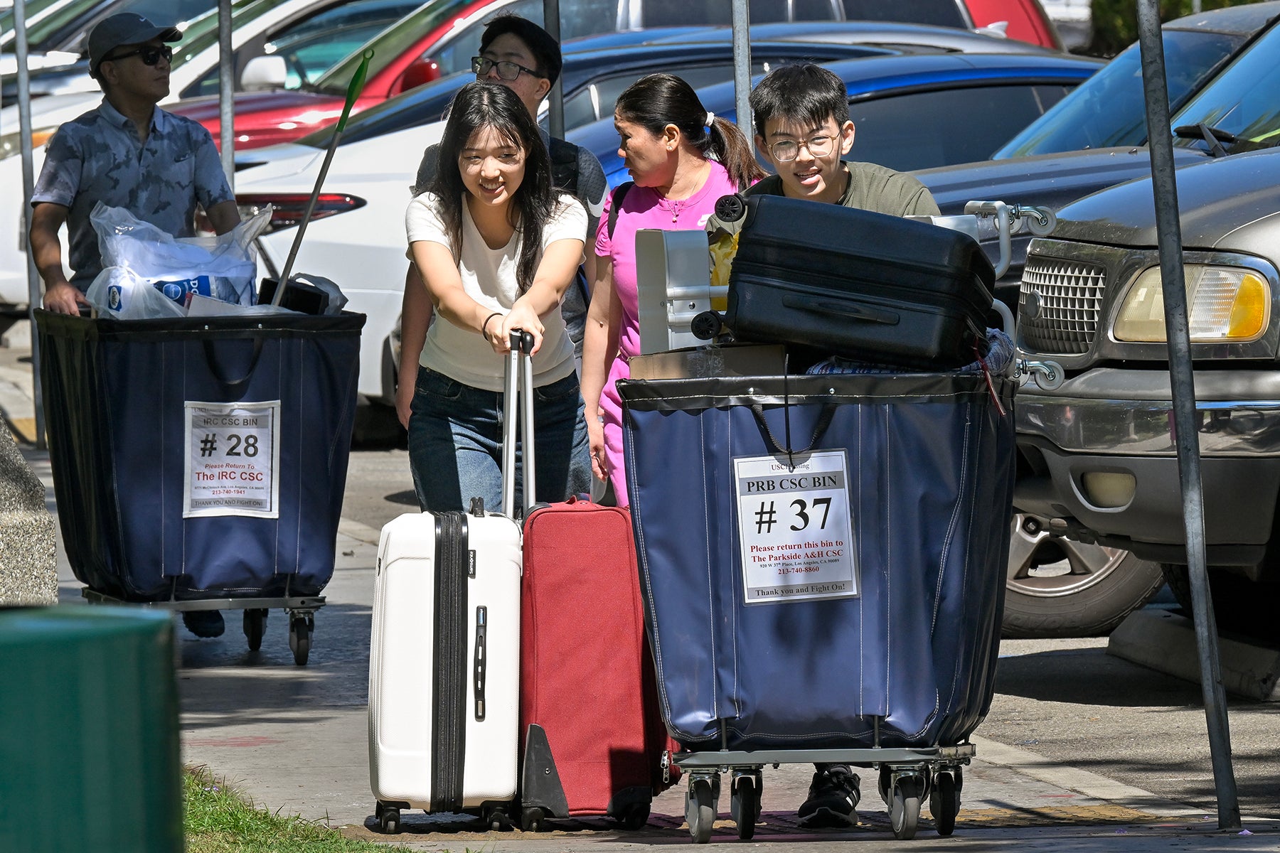 USC move-ins: Emotions run high as students begin on-campus life