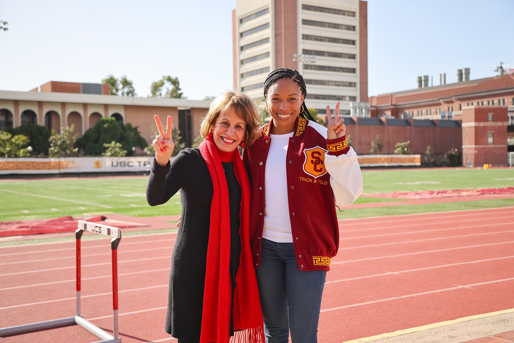 Home of USC track and field team renamed Allyson Felix Field