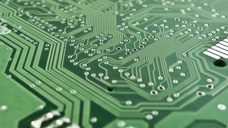 USC Microelectronics Commons hub: computer chip