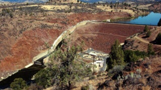 River restoration: COPCO 2 Dam in northern California