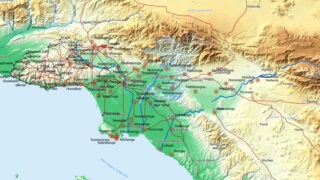 Map of villages, trade routes and land features before Europeans arrived