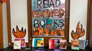 Banned Books Week display