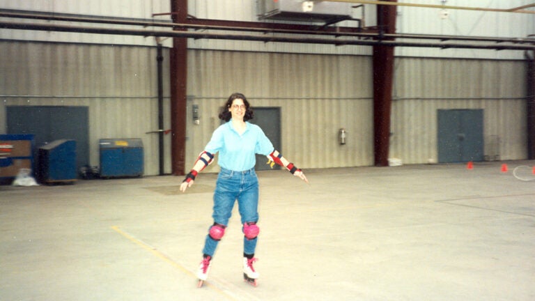 Elyn Saks rollerskating