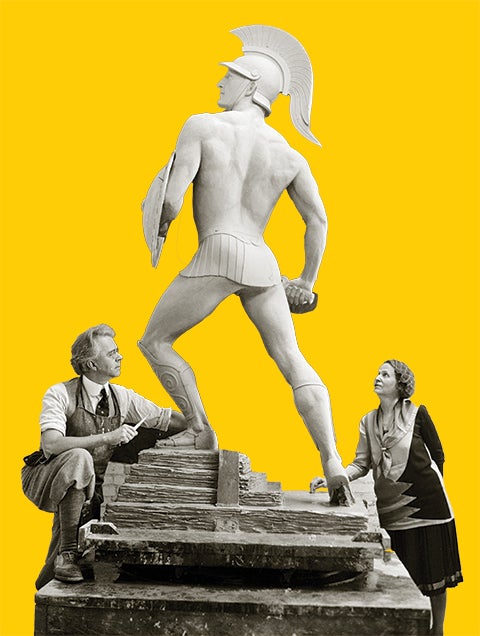 Image of the Trojan Shrine (Tommy Trojan) statue