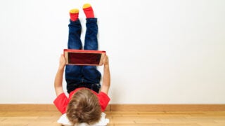 AI and autism: Child using a tablet