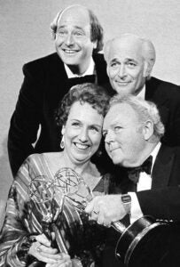 Norman Lear with Carroll O’Connor, Rob Reiner and Jean Stapleton