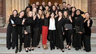 President’s holiday message: Carol Folt with USC Thornton Chamber Singers