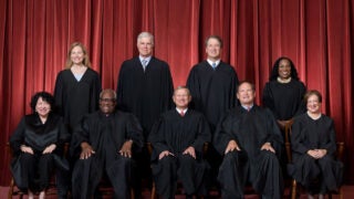 The Supreme Court Justices in uniform