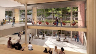 Rendering of Dr. Allen and Charlotte Ginsburg Human-Centered Computation Hall, home to the USC School of Advanced Computing