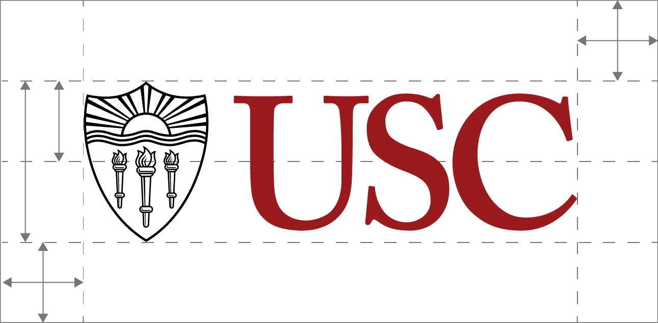 USC formal monogram with clear space