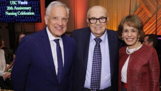 Yannis Yortsos, Andrew Viterbi and Carol Folt