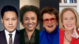 USC 2024 honorary degree recipients: Jon M. Chu, Maria Rosario Jackson, Billie Jean King and Marcia McNutt