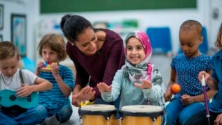 Elementary school music class