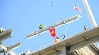 USC women’s soccer and lacrosse stadium: Rawlinson Stadium topping off