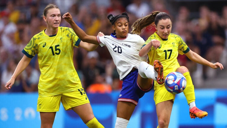 Girls playing soccer