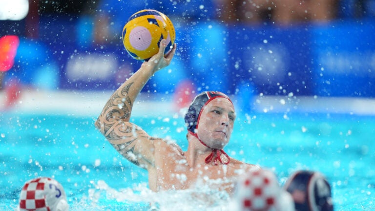 Man playing water polo