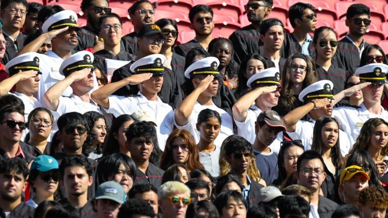 USC fall new student convocation: Navy cadets