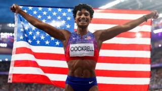 Anna Cockrell celebrates