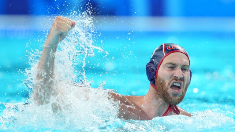 Man playing water polo