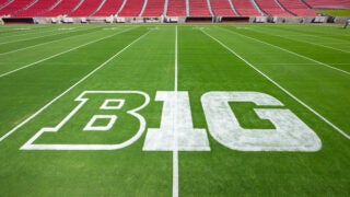 USC in the Big Ten: Logo on the football field