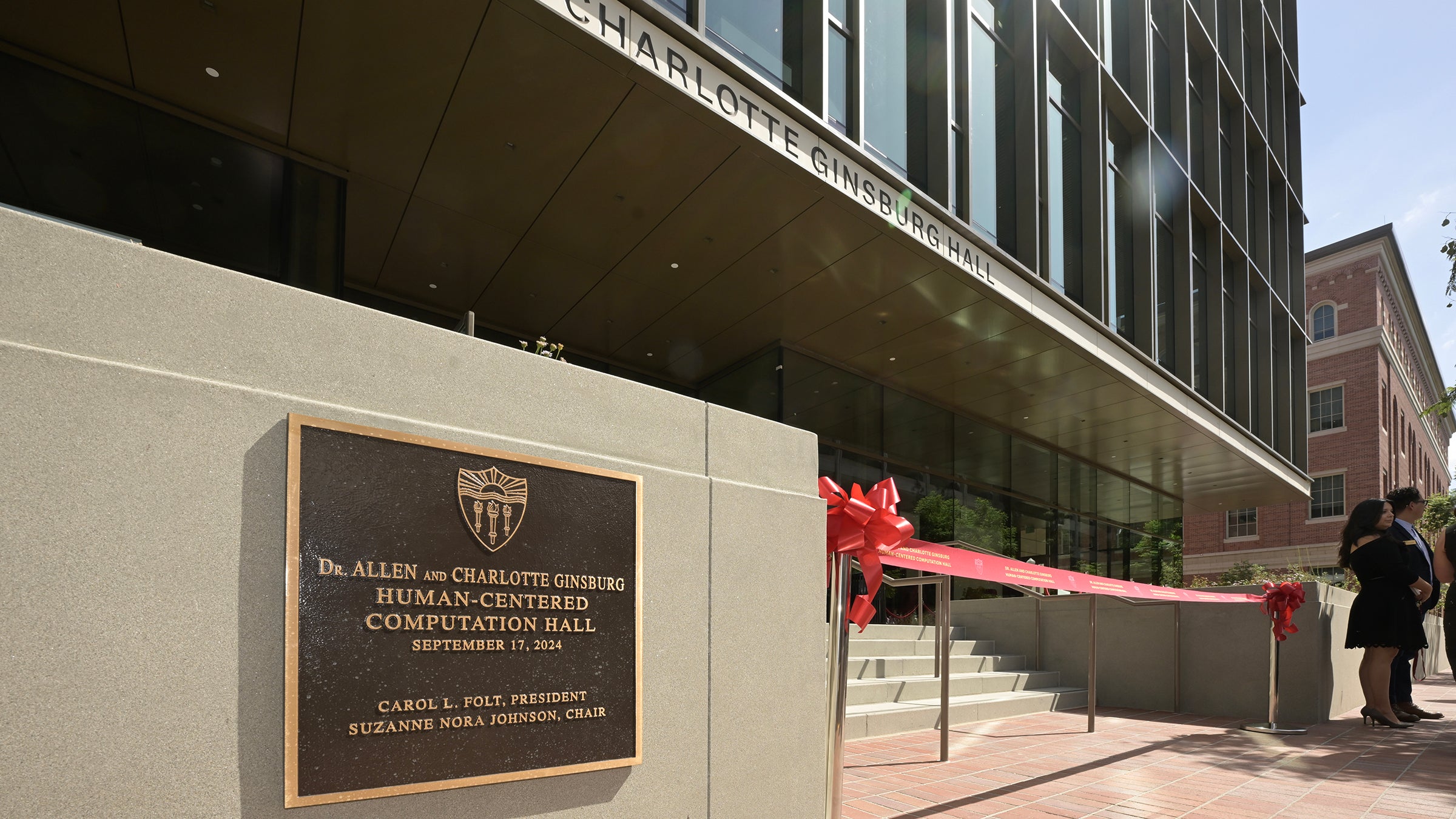 Ginsburg Hall ribbon cutting: building exterior