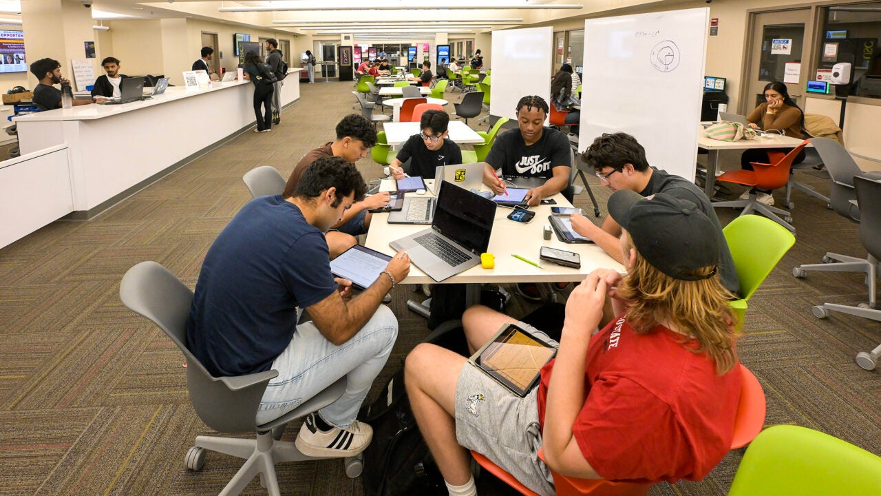 Legend has it that students once held secret dance parties in one of Leavey's lower-level group study rooms at 2 a.m. Today the library hosts many different kinds of events to bring students together. (USC Photo/Gus Ruelas)