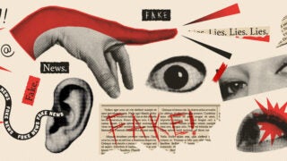 Collage: fake news