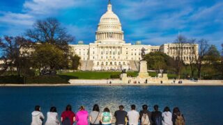 Students near the U.S. Capitol