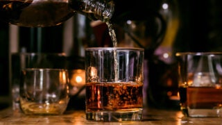 A drink being poured