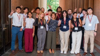 High-Tech Scholars program: President Carol Folt with students