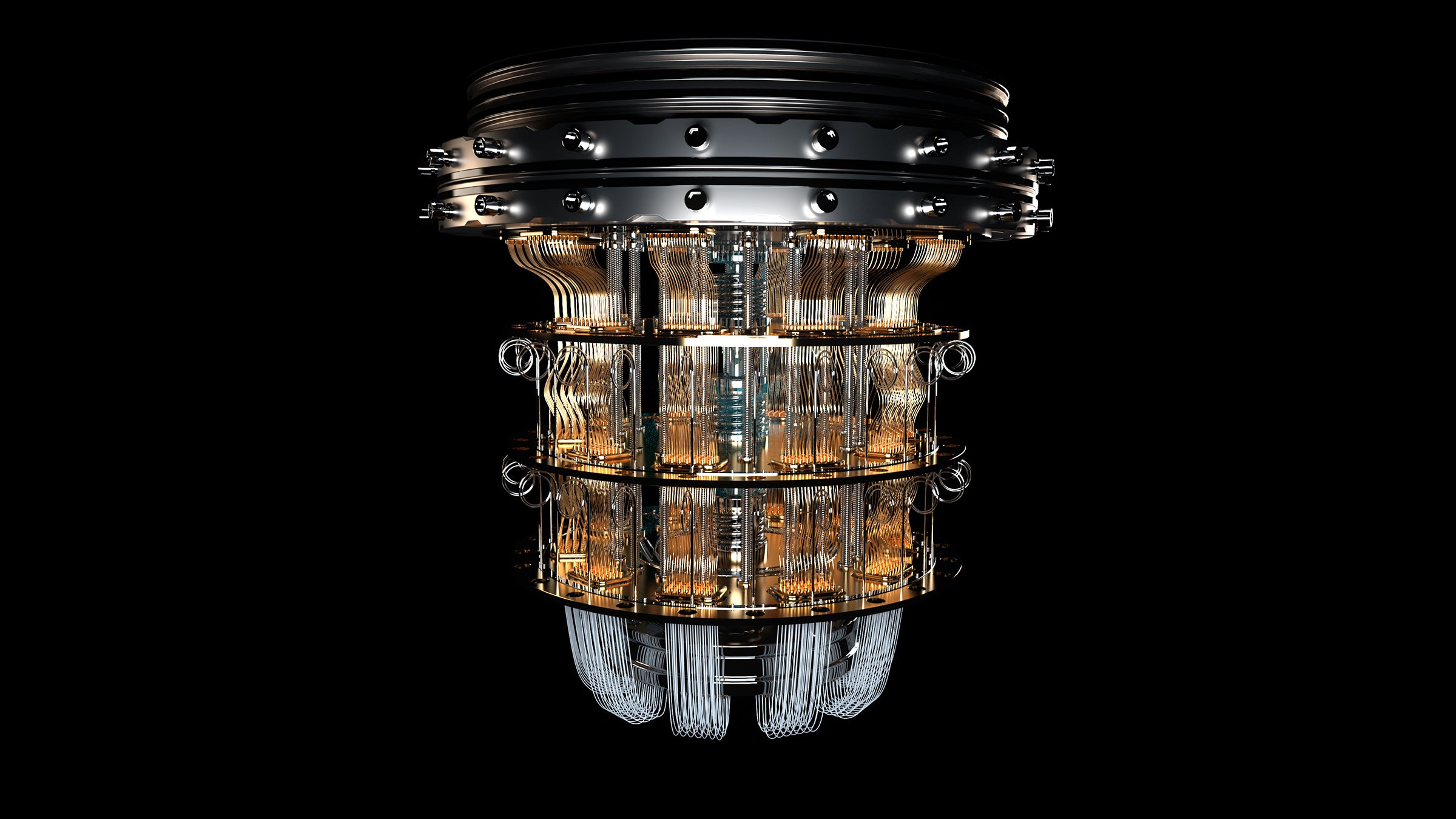 quantum computer with fiber optic leads