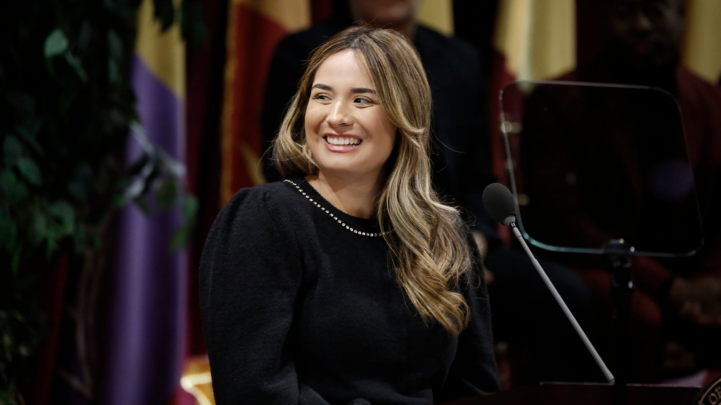 USC spring new student convocation: Undergraduate Student Government President Brianna Sanchez