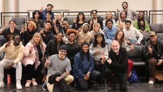 Virgil Williams, Todd Black and Katia Washington with MFA Acting students