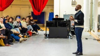 Wayne Brady teaches at theUSC School of Dramatic Arts