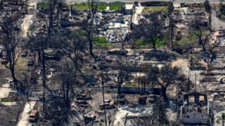 Altadena neighborhood after wildfires