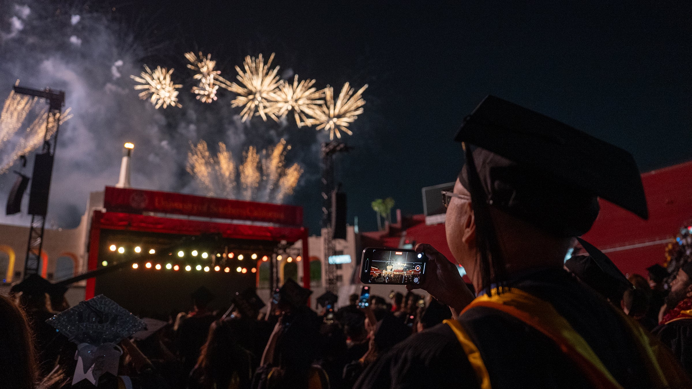 USC 2025 commencement: fireworks
