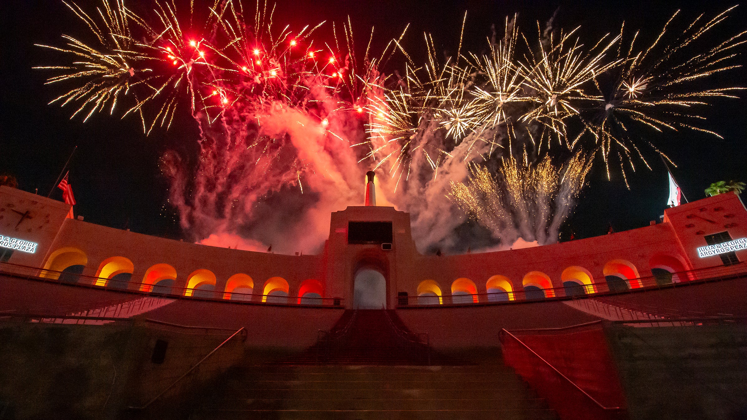 USC 2025 commencement: fireworks over the Coliseum