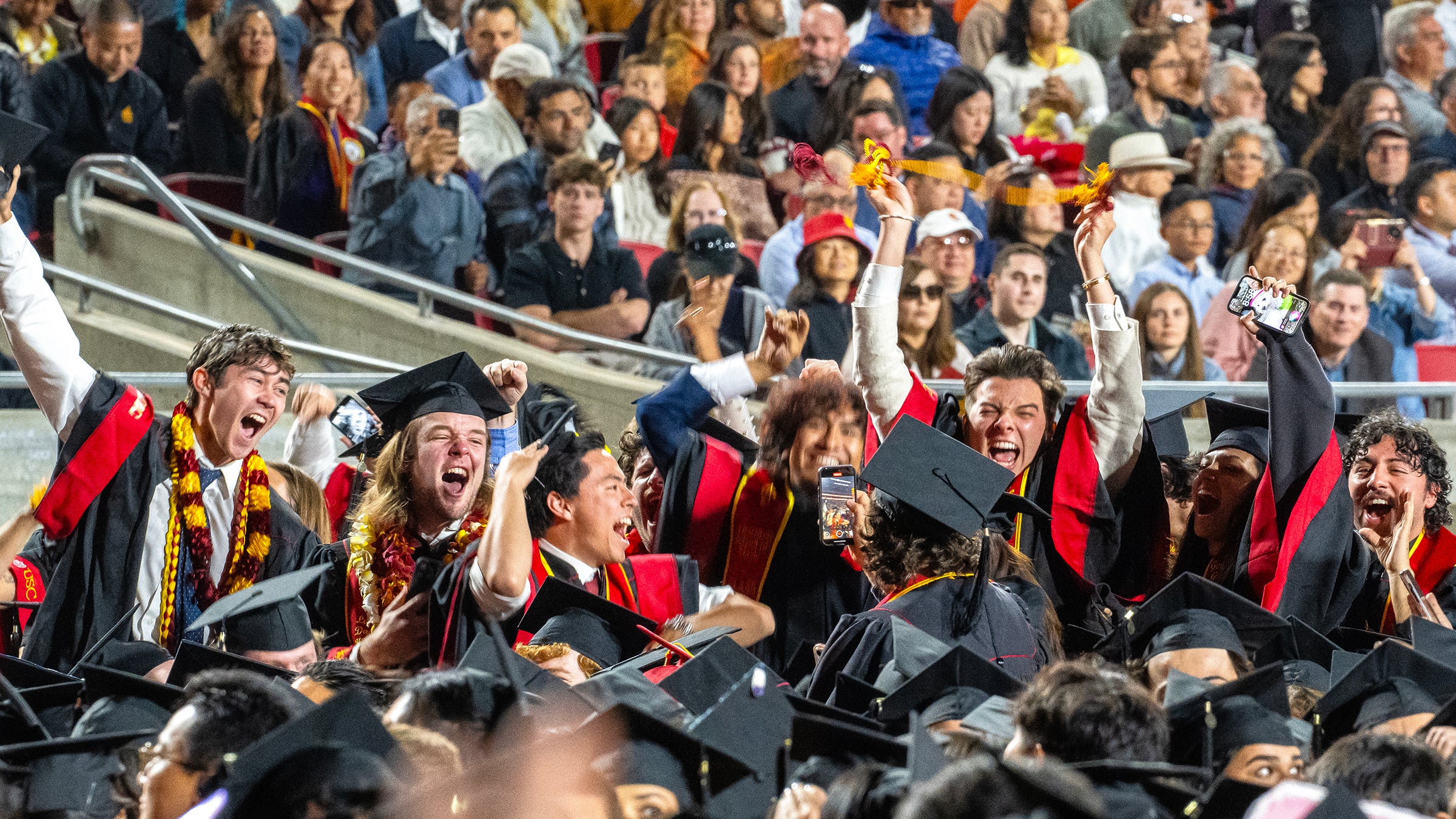 USC 2025 commencement: Boisterous students celebrating