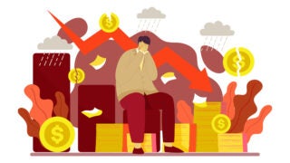 Illustration: money struggles