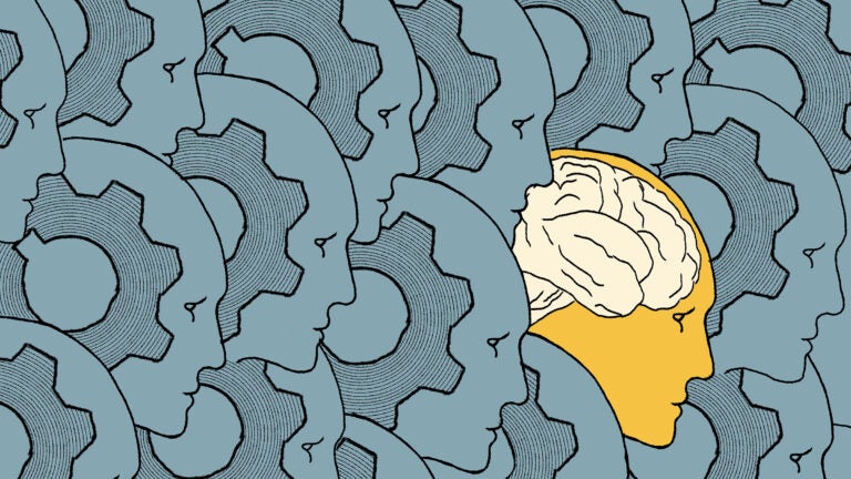 Illustration: Brain stands out among other brains