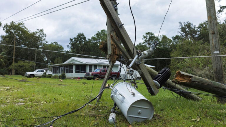Fallen power lines