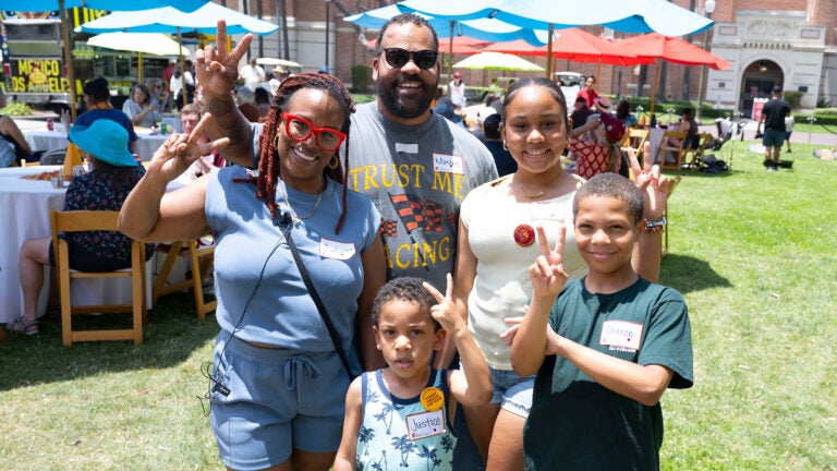 USC alumna Autumn Lauderdale-Mora and family