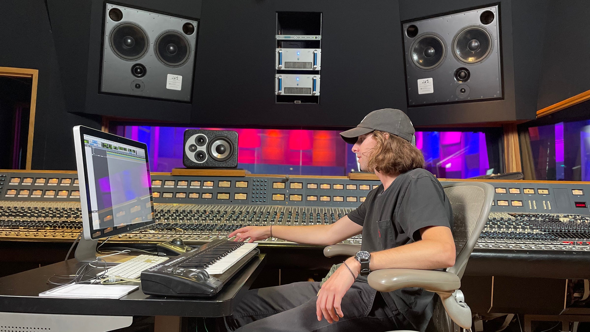 Grant Bozigian in recording studio