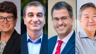 Professional portrait images of Carolyn C. Meltzer, Massoud Pedram, Remo Rohs and Richard M. Watanabe