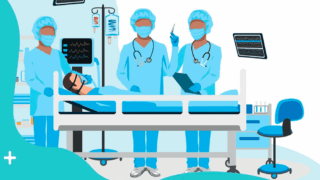 Illustration of healthcare professionals working in an operating room