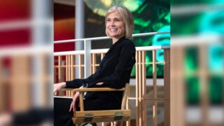 Willow Bay speaking to students at Wallis Annenberg Hall in 2020