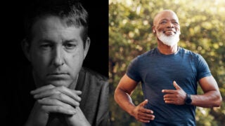 Two men, one pensive and one energetic