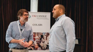 Doug Knecht and program attendee