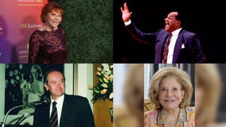 Glorya Kaufman, George Raveling, Frank Price, Wallis Annenberg