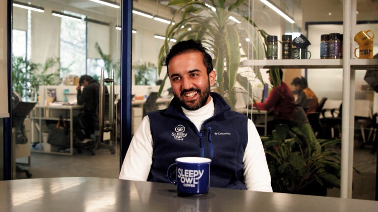 Ajai Thandi graduated from the USC Marshall School of Business in 2013, which led to him co-founding Sleepy Owl Coffee. (USC Photo/Sean Dube)